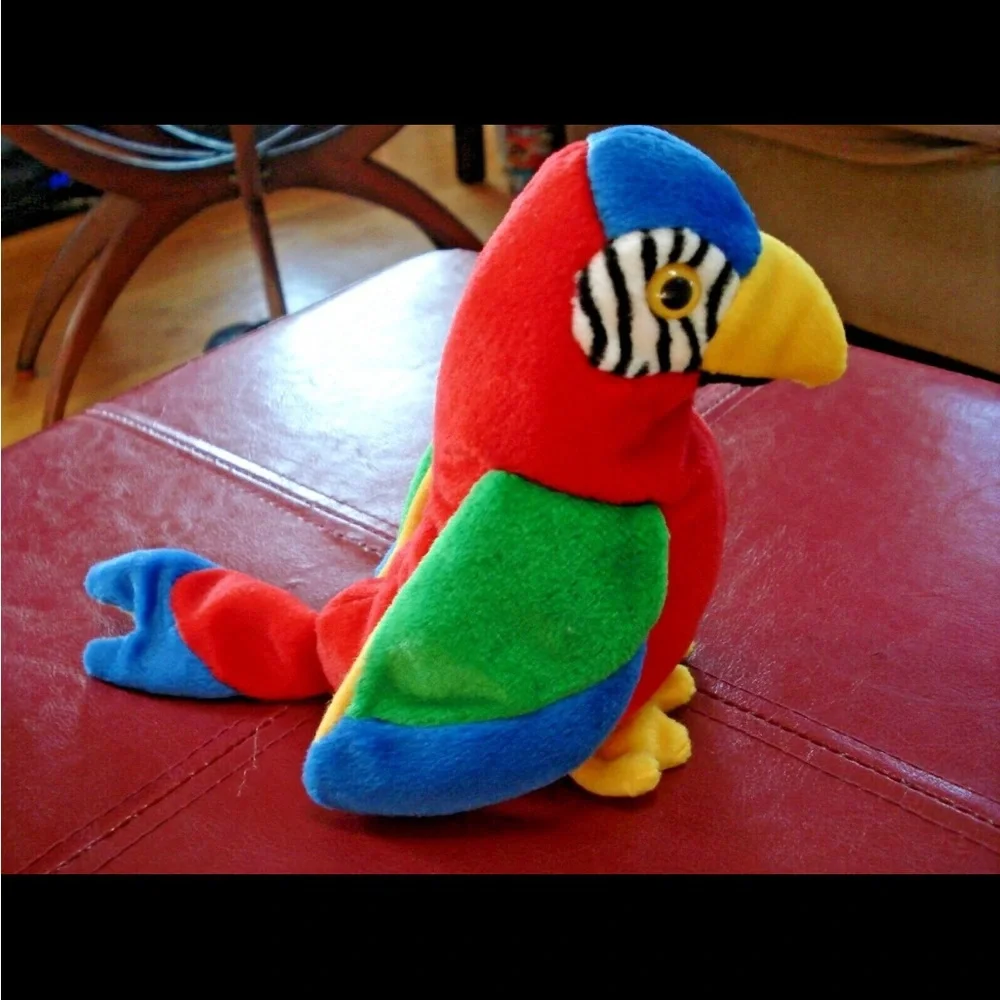 Ty Vibrant Parrot Plush with Red, Green, and Blue new rare 1998